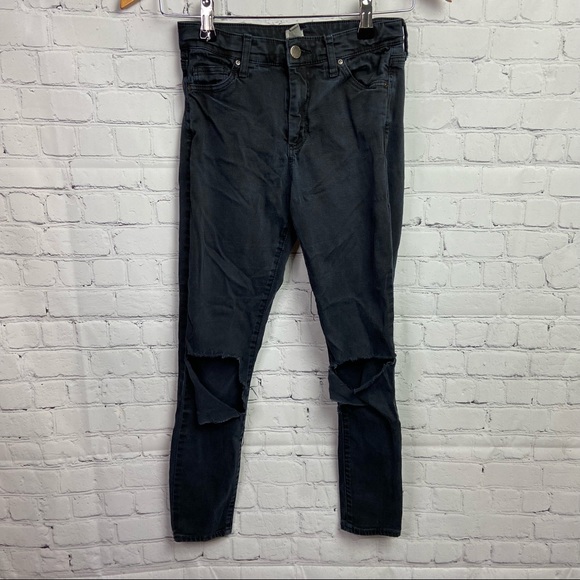 Topshop Leigh Distressed Skinny Jeans - Picture 3 of 11